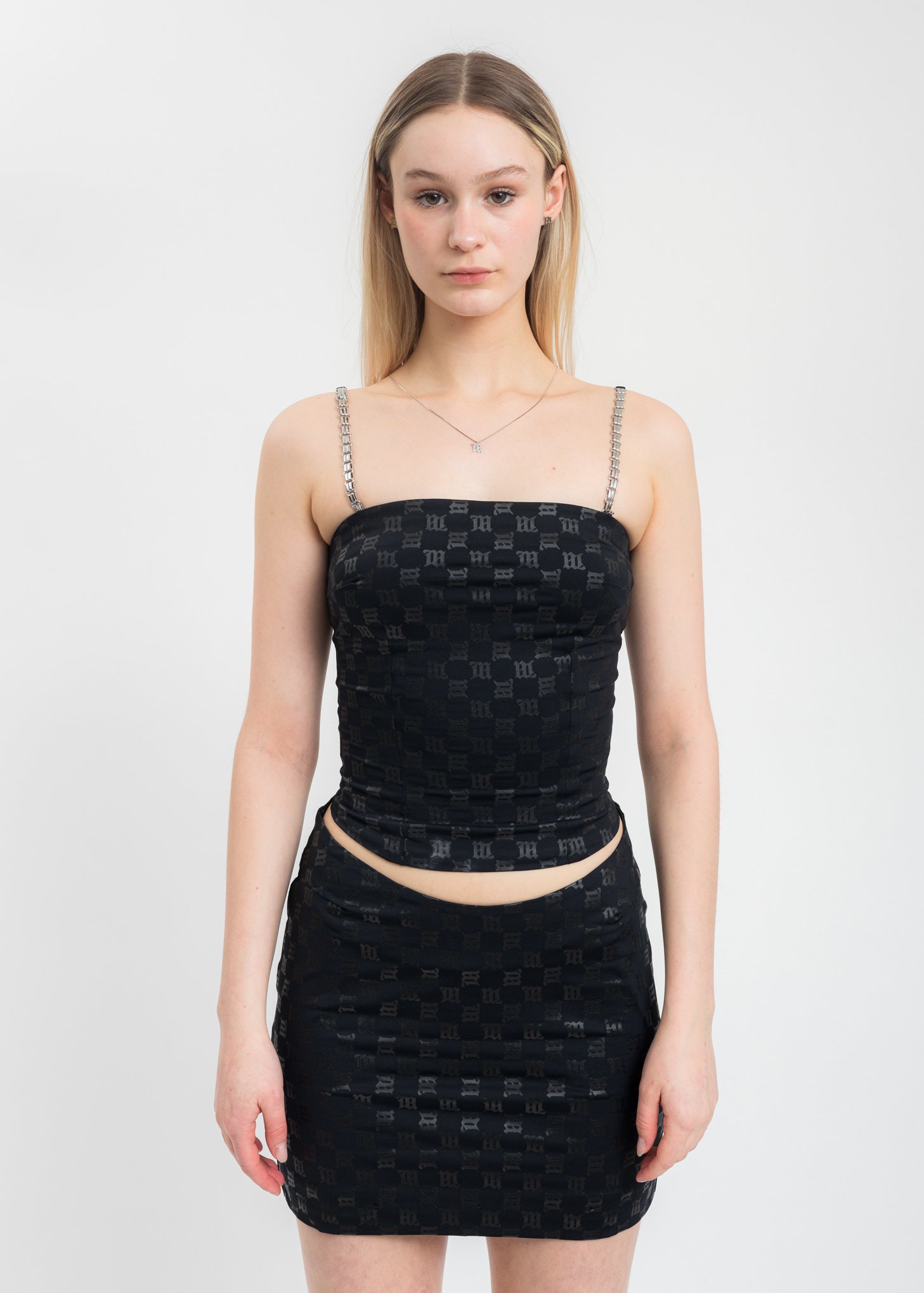 キャミソール msbhv monogram spaghetti top MISBHV Monogram LARA Spaghetti Top - Black | Garmentory