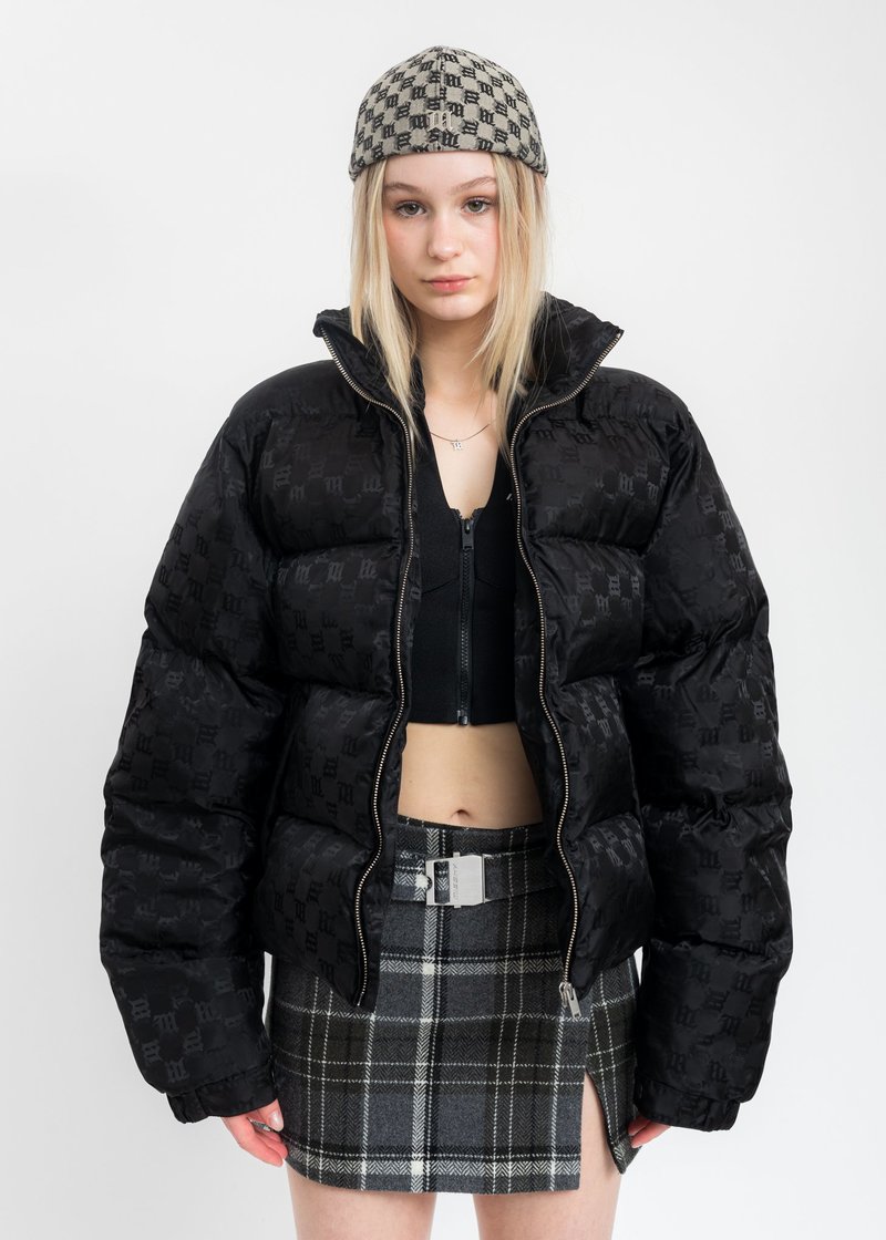 Misbhv Monogram Nylon Puffer Black Garmentory