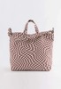 BAGGU Horizontal Duck Bag - maroon trippy checker - Thumbnail 1