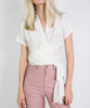 Wray White Silk Wrap Top - Thumbnail 1
