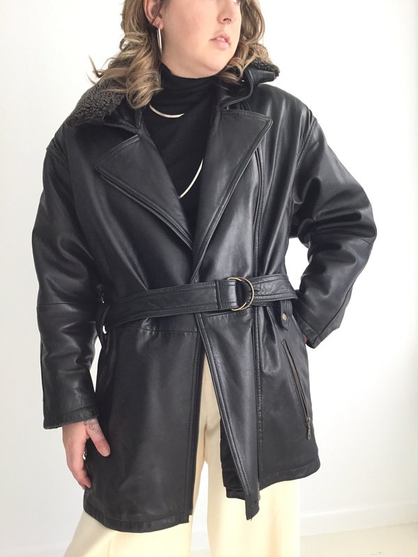 Express black leather on sale jacket