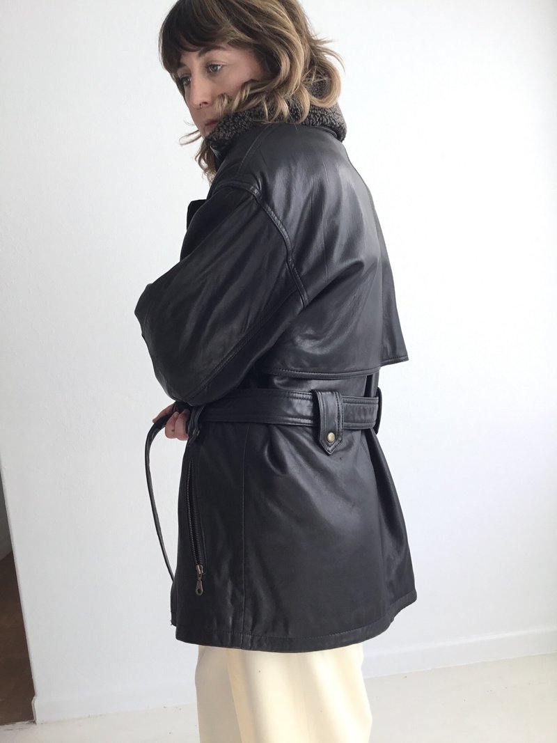ジャケット・アウター Vintage genuine lether long coat archive s-l1200.jpg