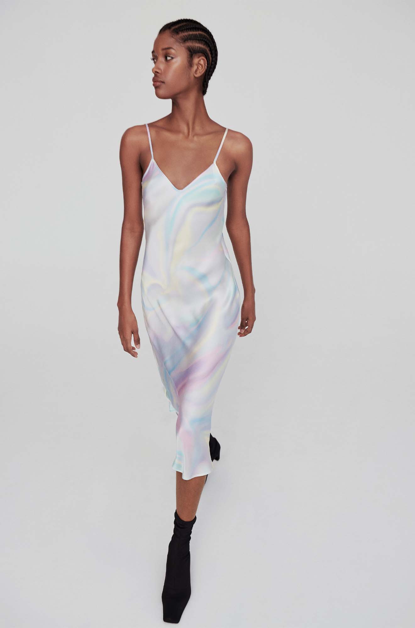 Silk Laundry 90S SLIP DRESS RAINBOW Garmentory