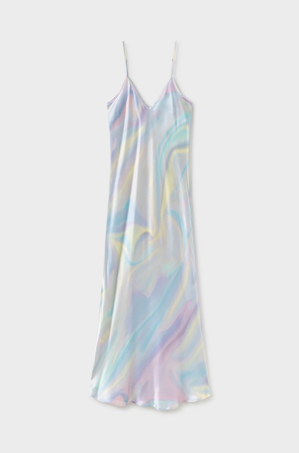 Silk Laundry 90S SLIP DRESS - RAINBOW | Garmentory Silk Laundry 90S SLIP DRESS - RAINBOW | Garmentory