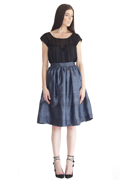 Heidi Merrick Albright Skirt (Navy) Heidi Merrick Albright Skirt (Navy)