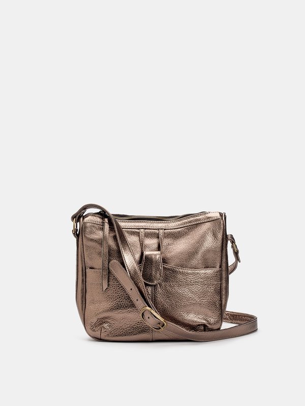 Erica Tanov Twiggy Leather Shoulder Bag - Bronze Erica Tanov Twiggy Leather Shoulder Bag - Bronze