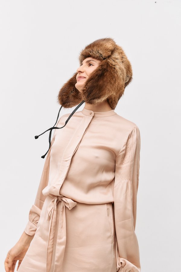 Barneys New York Genuine Fur Trapper Hat | Garmentory display picture 2