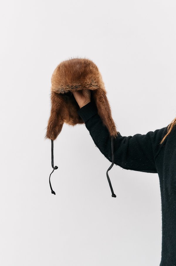 Barneys New York Genuine Fur Trapper Hat | Garmentory display picture 1
