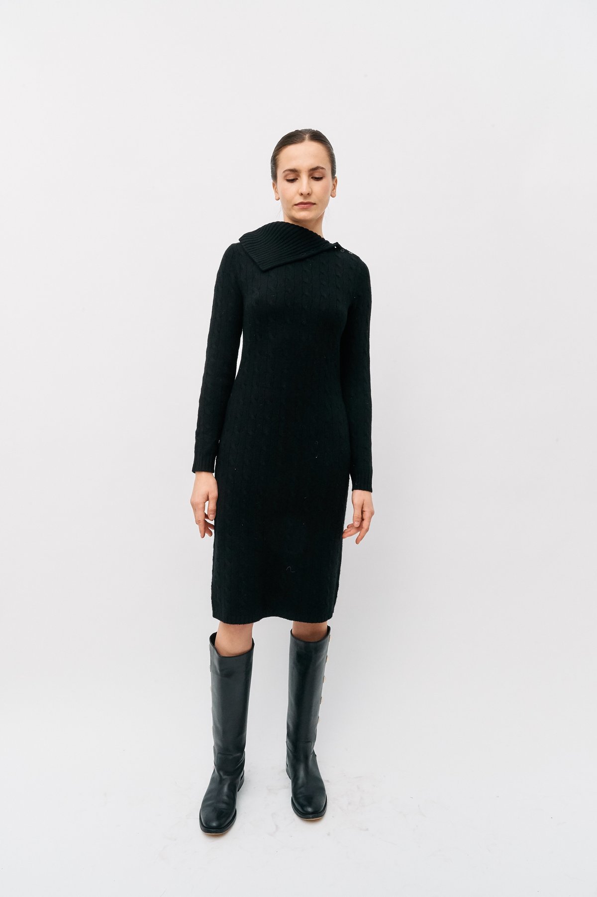 sachin and babi light blue dress Lauren Ralph Lauren Women's Petite Farheen Twill-Front Sweater Dress-HH-PXS  at Amazon Women's Clothing store main image 1