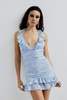 Women's For Love & Lemons Chantal Minidress - Blue - Thumbnail 1