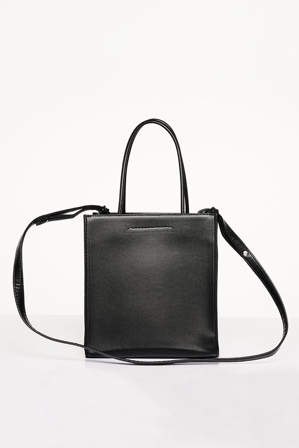 MM6 Maison Margiela Inside Out Mini Tote Bag - Black