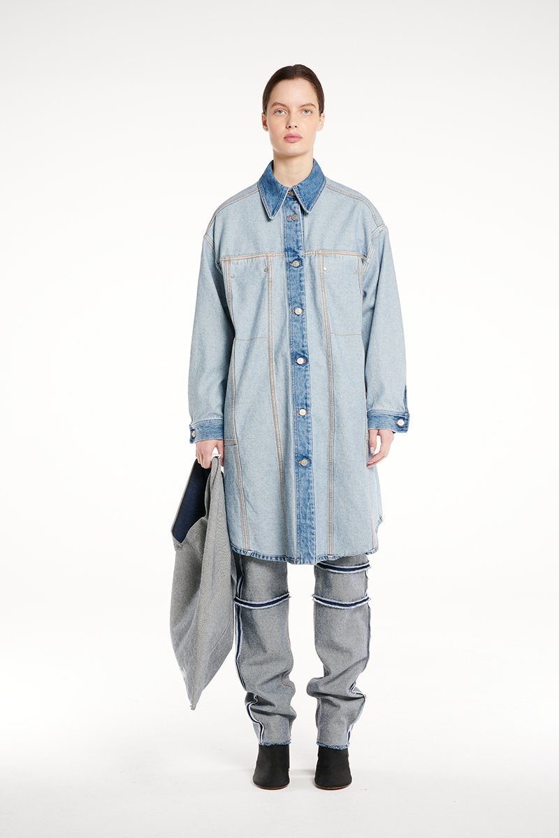 MM6 Maison Margiela Reversed Denim Jacket - Blue | Garmentory