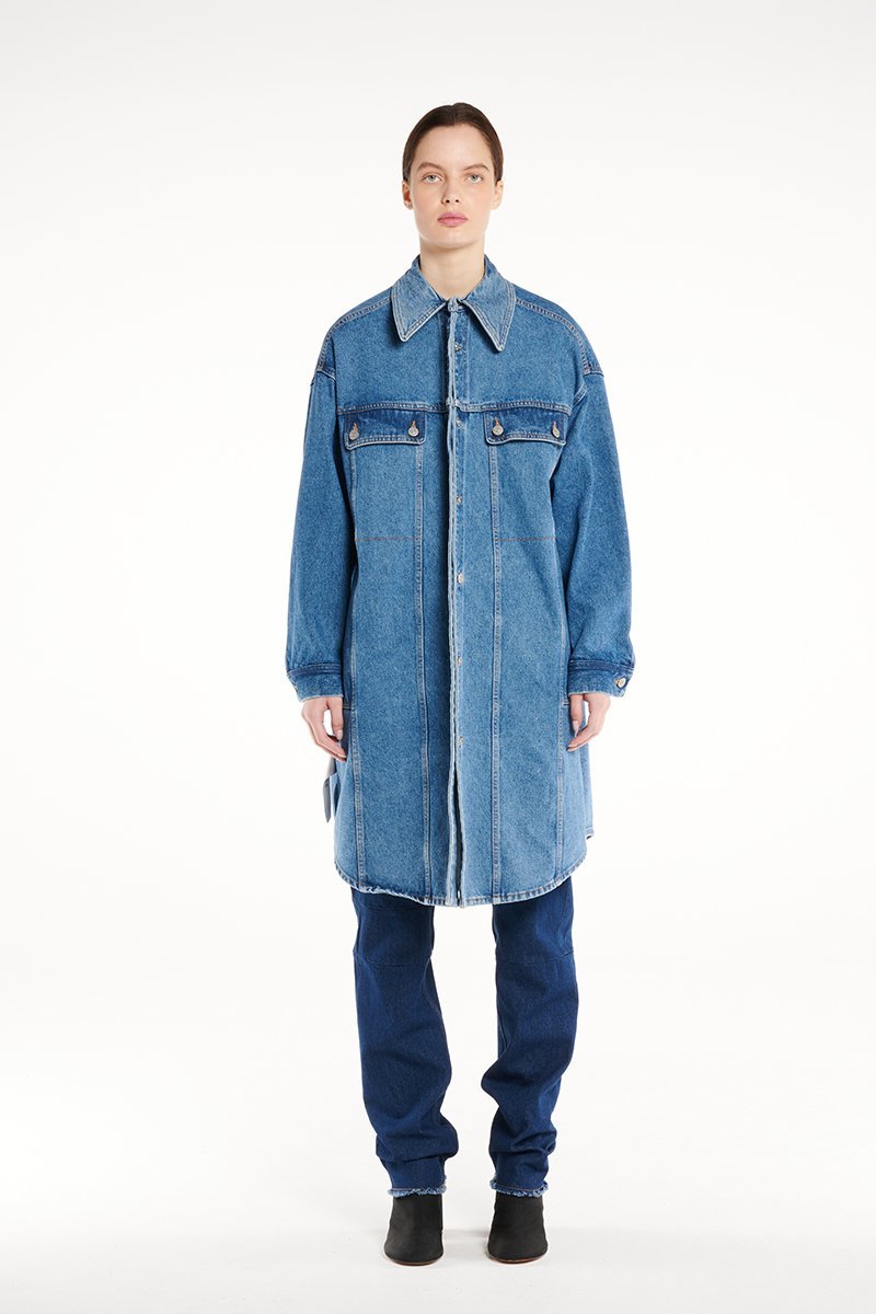 MM6 Maison Margiela Reversed Denim Jacket - Blue | Garmentory
