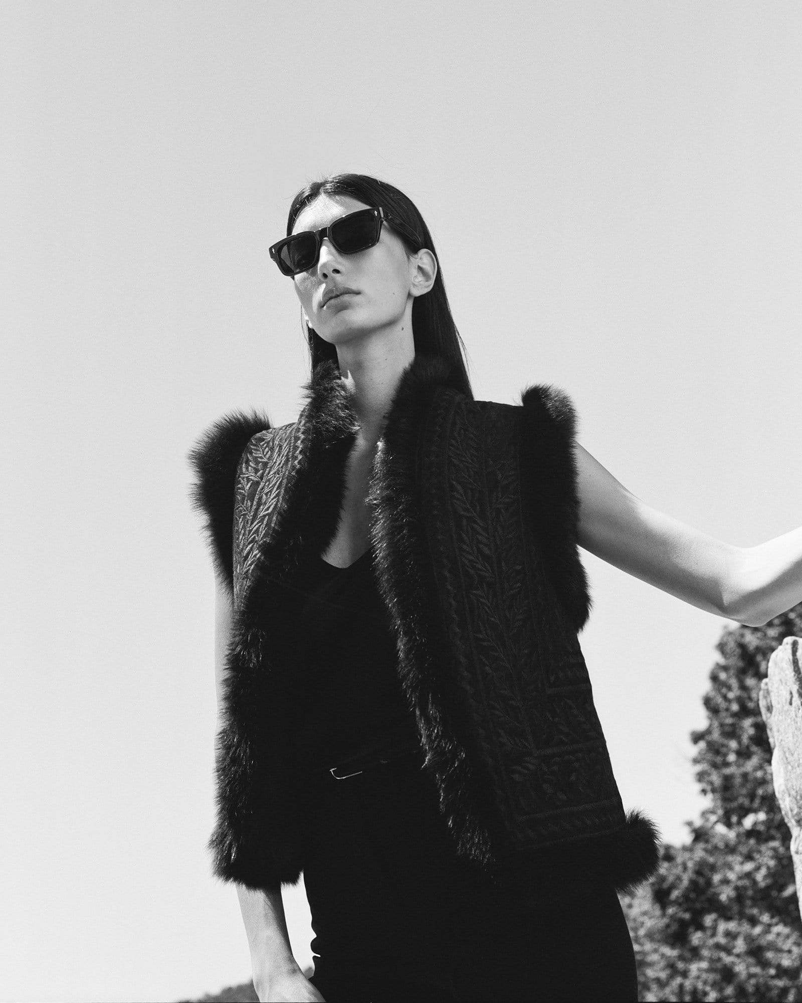 Nili Lotan Embroidered Shearling Samford Vest | Garmentory