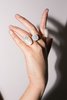 VINTAGE WOLF & GYPSY VINTAGE Saskia Diez Sling Ring - Pearl/Silver - Thumbnail 2
