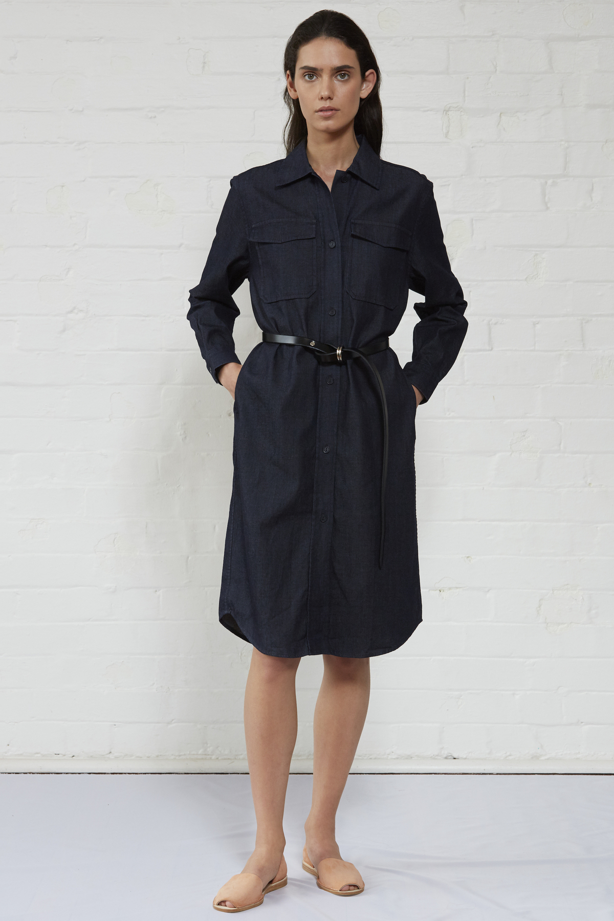 Wood Wood Sada Dress - Dark Denim  - Image 1 of 5