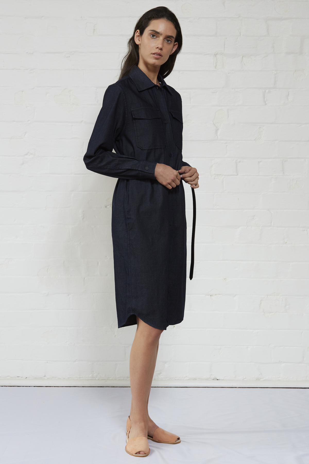Wood Wood Sada Dress - Dark Denim  - Image 2 of 5