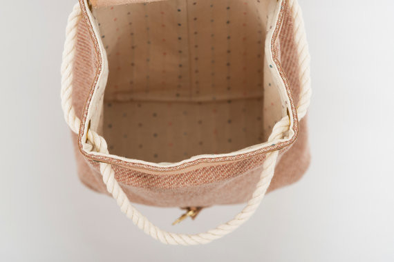 Noemiah Fabric and Maple Wood Backpack Noemiah Fabric and Maple Wood Backpack