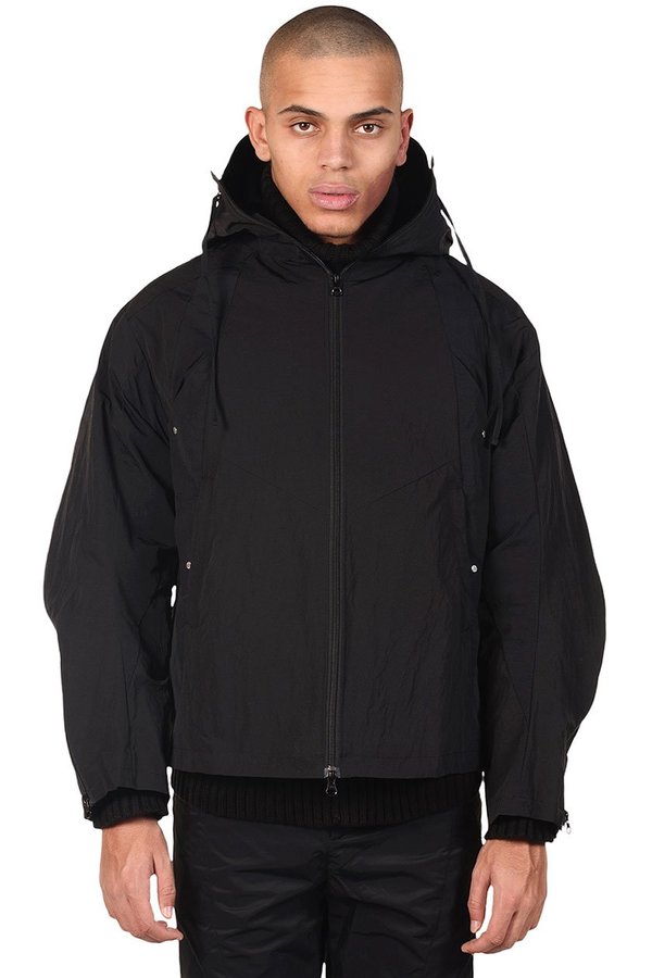 oversized black windbreaker