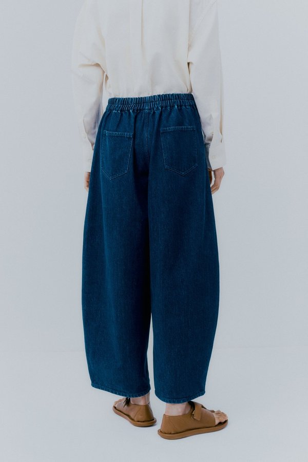 Cordera Curved Leg Pants - Denim | Garmentory