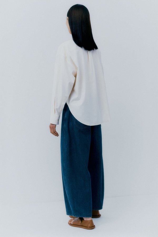 Cordera Curved Leg Pants - Denim | Garmentory