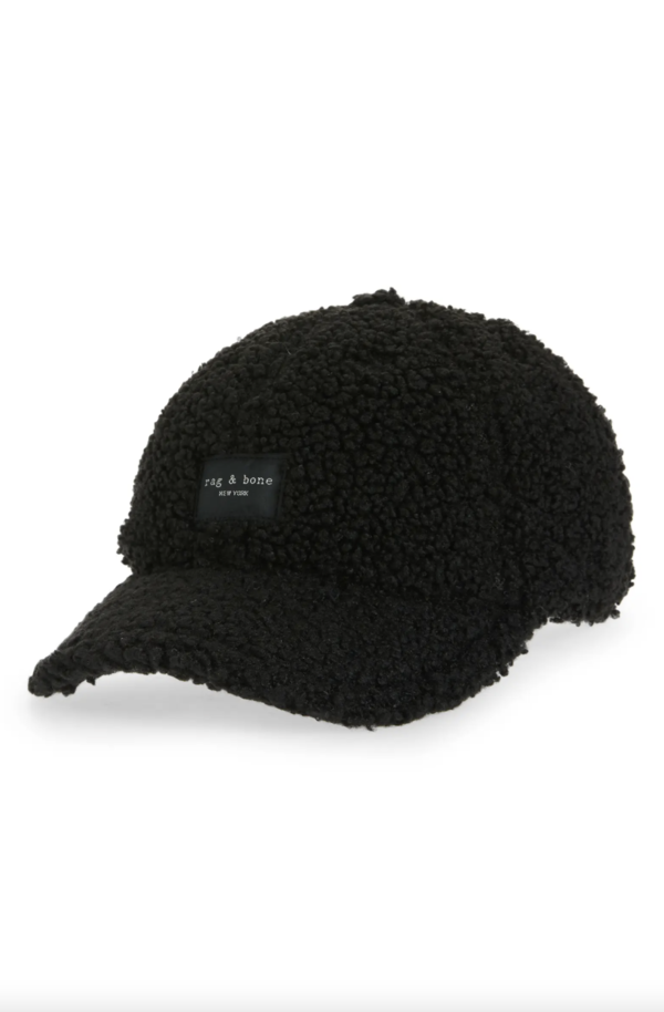 Rag & Bone Addison Baseball Cap - Black Sherpa | Garmentory display picture 3
