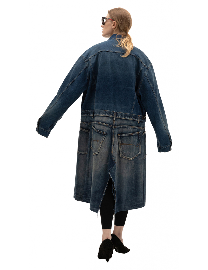 balenciaga denim dress Balenciaga Jean Dress Size 42