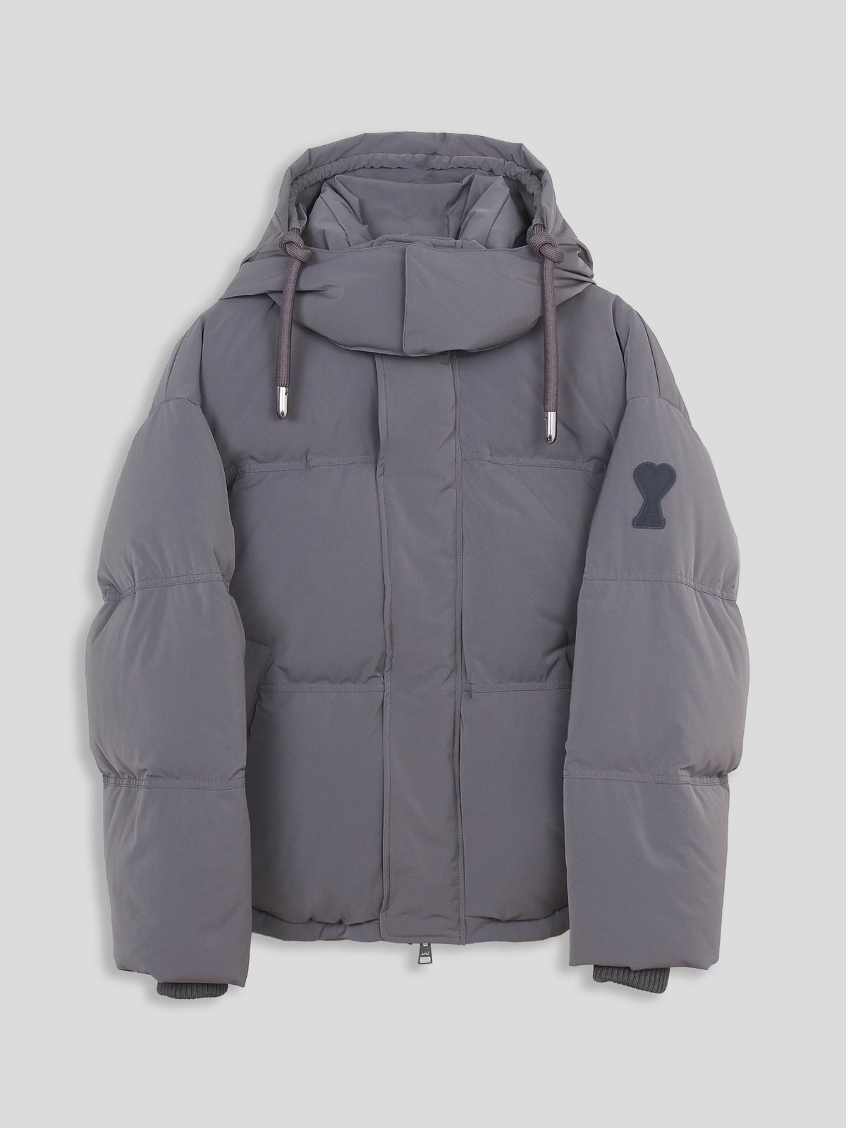 Ami De Coeur Patch Down Jacket - gray - Image 1 of 8