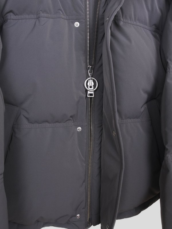 Ami De Coeur Patch Down Jacket - gray