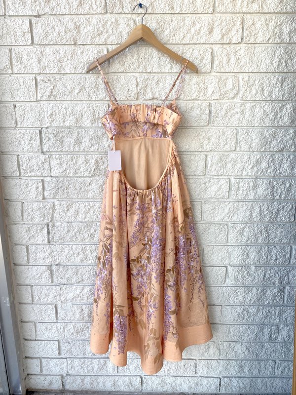knee length dresses for ladies Zimmermann / Rosa Bralette Midi Dress – dresstothenines main image 1