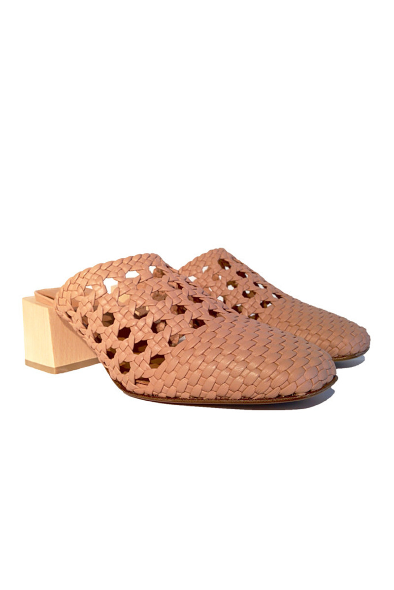 LOQ Ines Woven Leather Mule - Yute