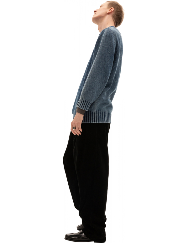 Maison Margiela V-neck Sweater - Blue | Garmentory