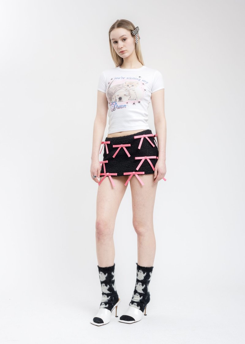 Ashley Williams Pink Bows GABRIELLE Skirt - Black | Garmentory