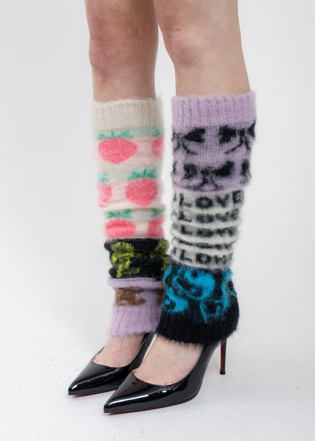 Ashley Williams Knit Cuties Patchwork Arm Leg Warmer - MULTI