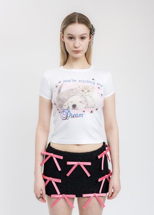 Ashley Williams Dreams Baby Tee - White | Garmentory