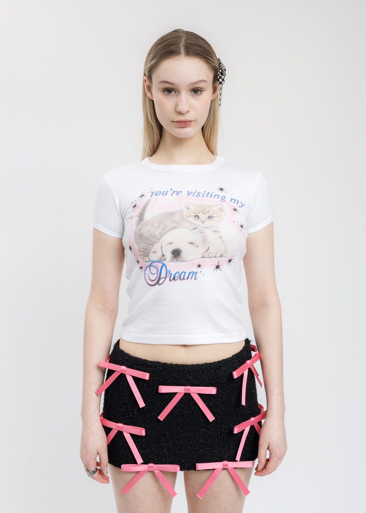 Ashley Williams Dreams Baby Tee - White | Garmentory