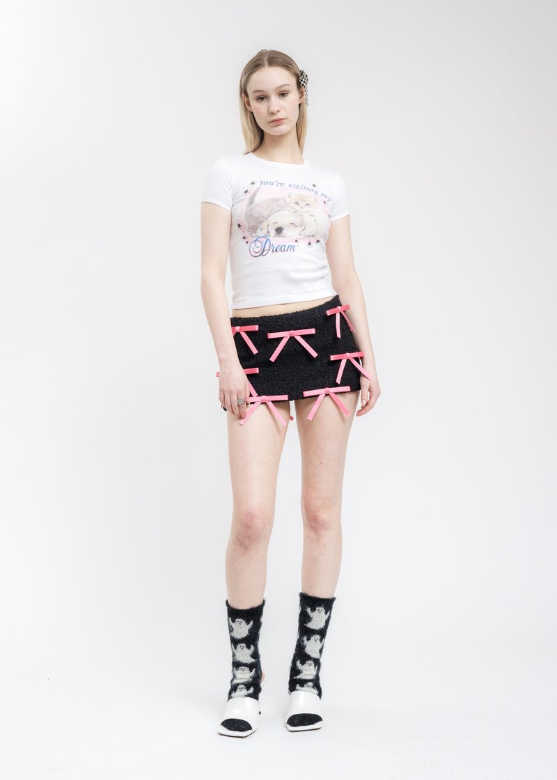 Ashley Williams Dreams Baby Tee - White | Garmentory