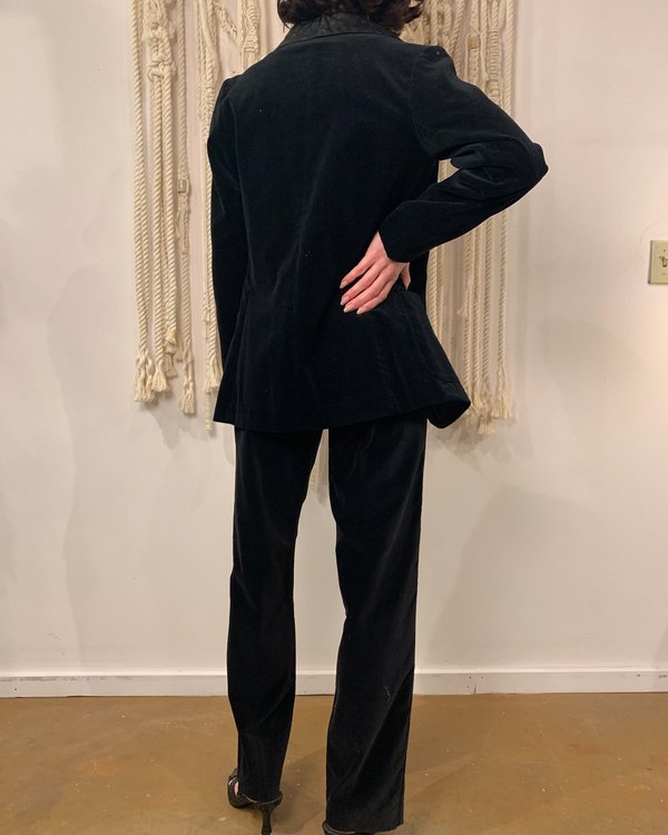 Vintage Velvet Leisure Suit Pants - Black | Garmentory Vintage Velvet Leisure Suit Pants - Black | Garmentory