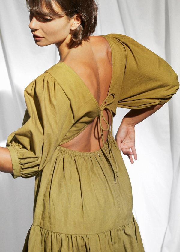 Rue Stiic Lacey Mini Dress - Cedar Green | Garmentory