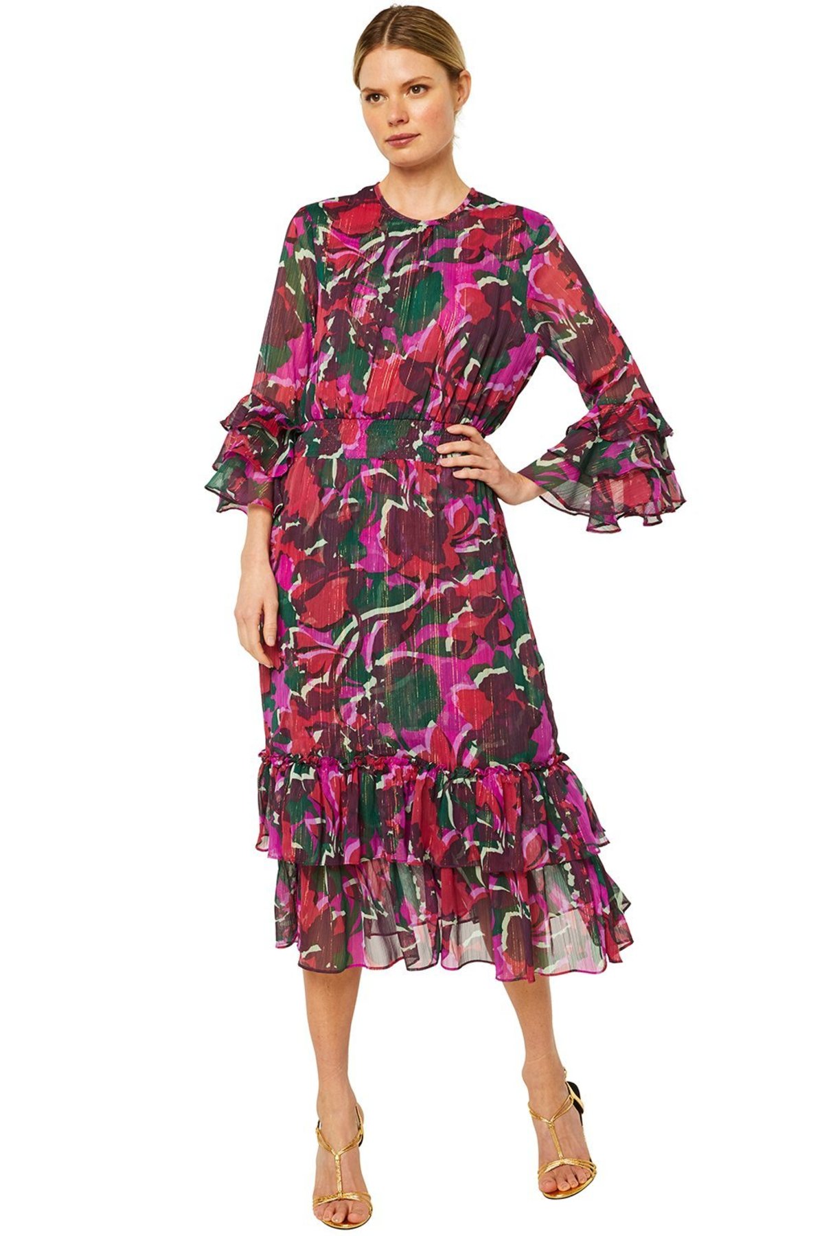 misa metallic dress Misa Salma Knit Dress In Metallic,Black In Gold - 46% Off