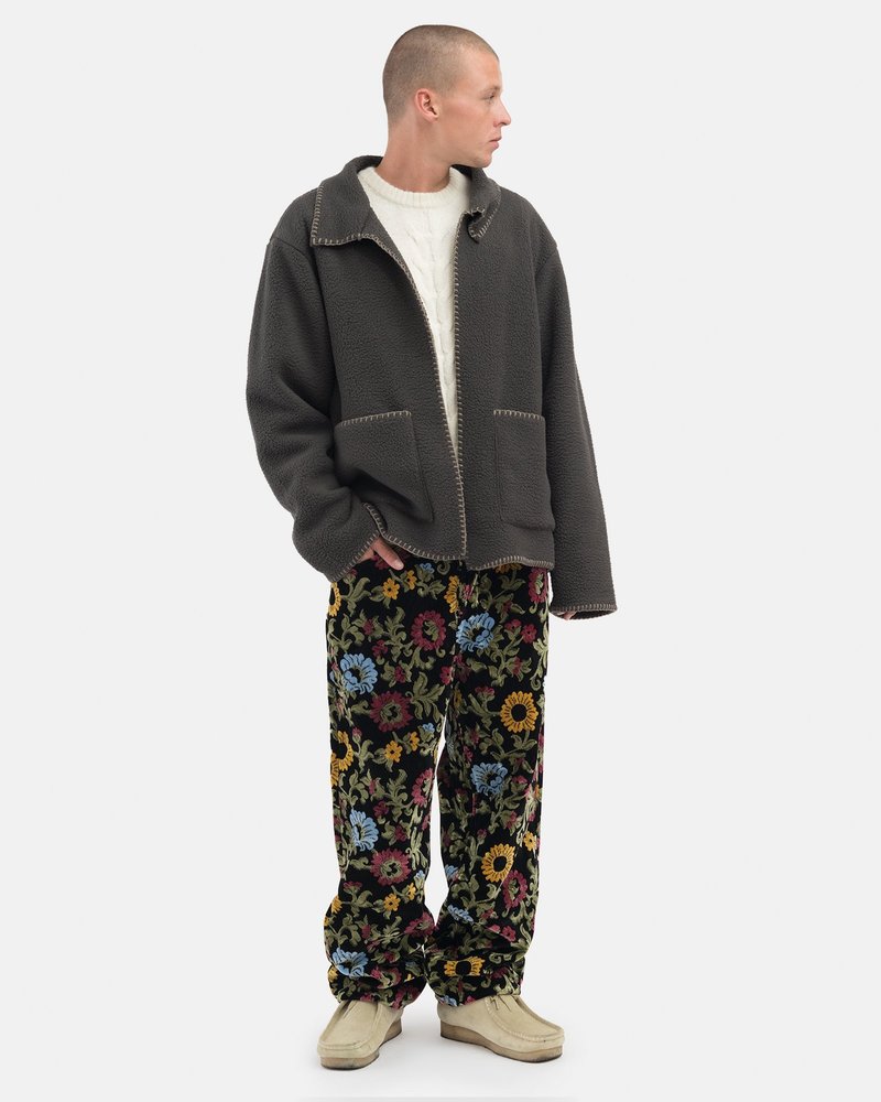 ジャケット・アウター Stussy Woodsy Blanket Stitch Fleece STUSSY / WOODSY BLANKET STITCH FLEECE / CHARCOA
