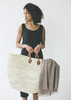 C+L Finds Super Size French Market Tote - Natural - Thumbnail 1