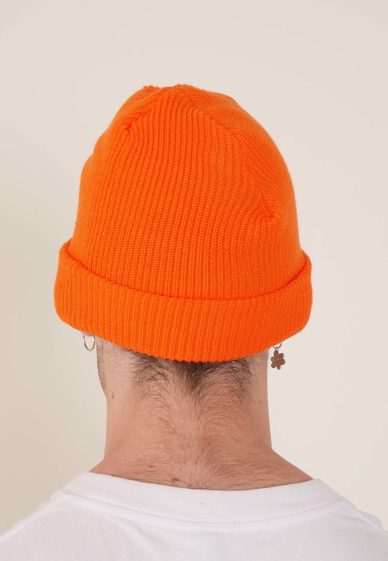Stan Ray Waffle Skull EMB Beanie - blaze orange | Garmentory