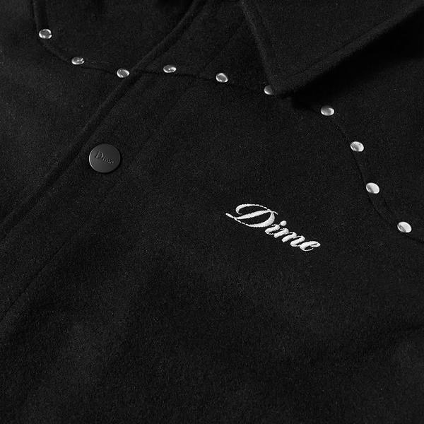 Studded Wool Bomber 'Black' | Garmentory