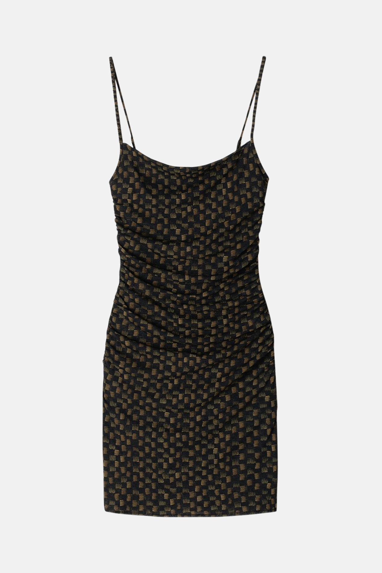 Nanushka Adie Mini Dress - Illusion Check | Garmentory