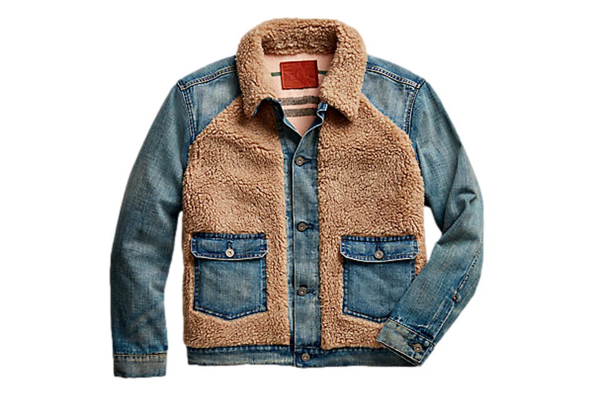 ジャケット・アウター RRL Fleece Paneled Denim Jacket M RRL Fleece-Paneled Denim Jacket - Dempster Wash | Garmentory