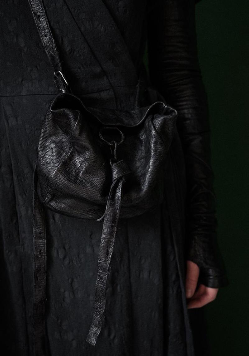Y’s Vintage leather bag sullen ours 深水 ヤングアンドオルセン エンボスド レザー ジップ ボート バッグ