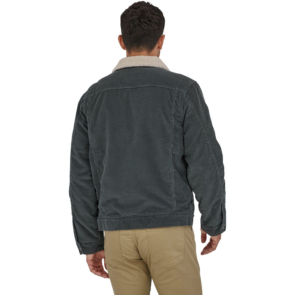 Patagonia Men's Pile Lined Trucker Jacket Grey Garmentory