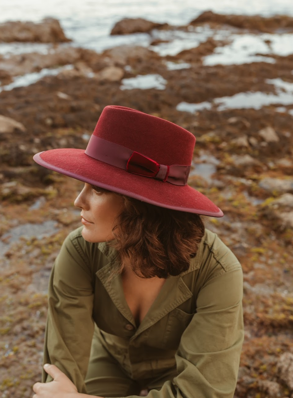 Freya Merlot Felt Hat - Wine | Garmentory