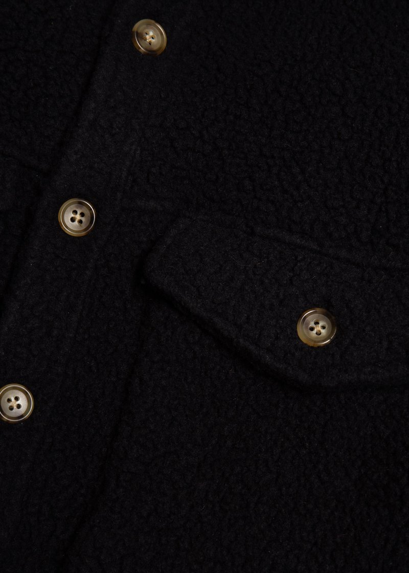 Steven Alan Polartec Fleece Double Pocket Shirt Jacket - Black 